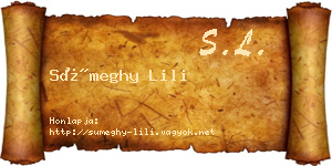 Sümeghy Lili névjegykártya